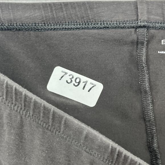 EILEEN FISHER Leggings M Stretch Organic Cotton Jersey Cropped Pull On Gray USA - Picture 12 of 12